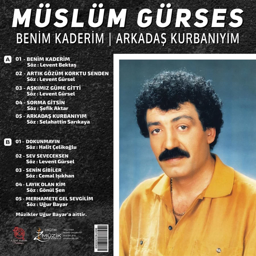 Müslüm Gürses Benim Kaderim / Arkadaş Kurbanıyım - Plak - Görsel 2