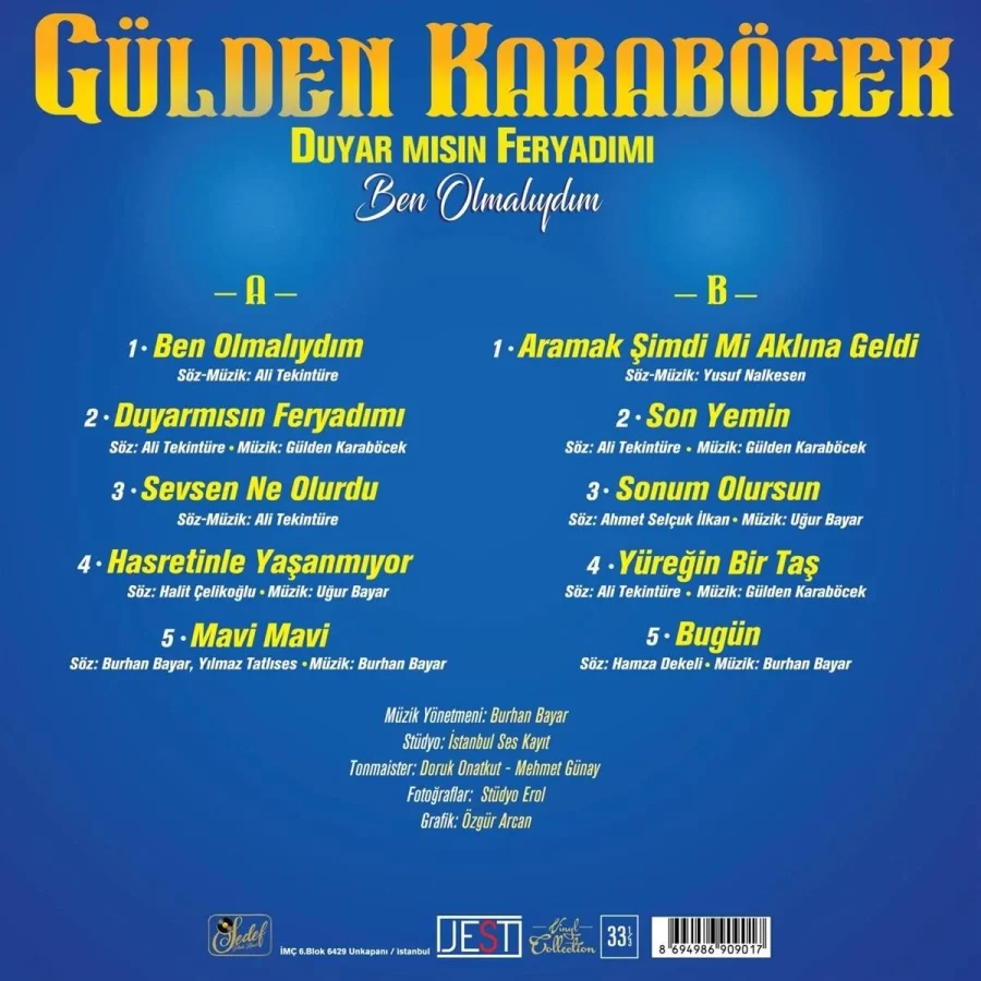 Gülden Karaböcek Ben Olmalıydım / Duyar Mısın Feryadımı - Plak - Görsel 2