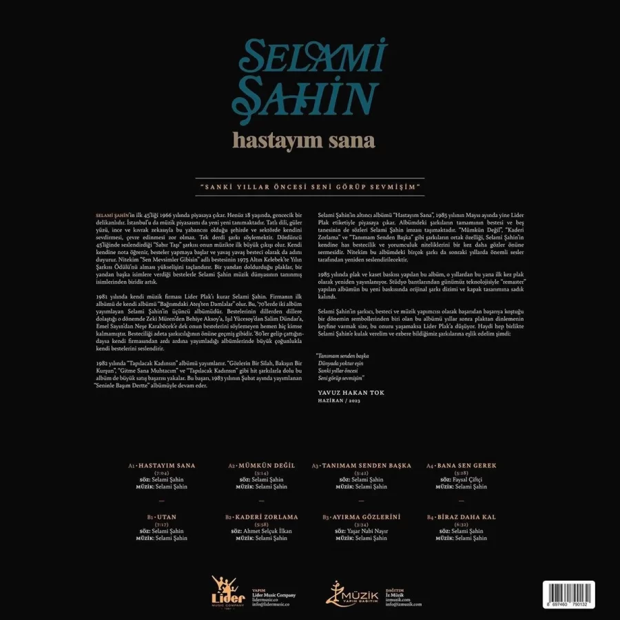 Selami Şahin Hastayım Sana - Plak - Görsel 2