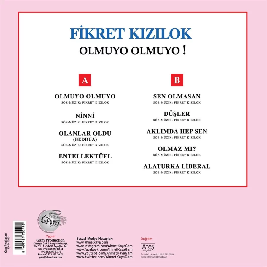 Fikret Kızılok Olmuyo Olmuyo ! - Plak - Görsel 2