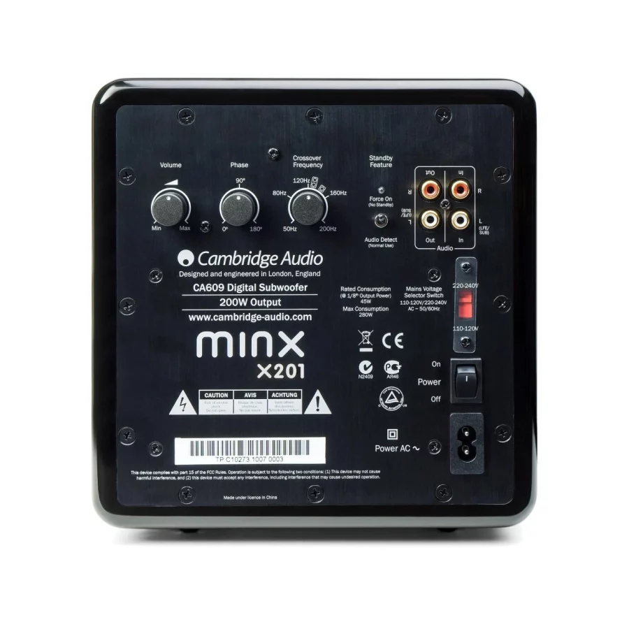 Cambridge Audio Minx X201 Subwoofer Siyah - Görsel 2
