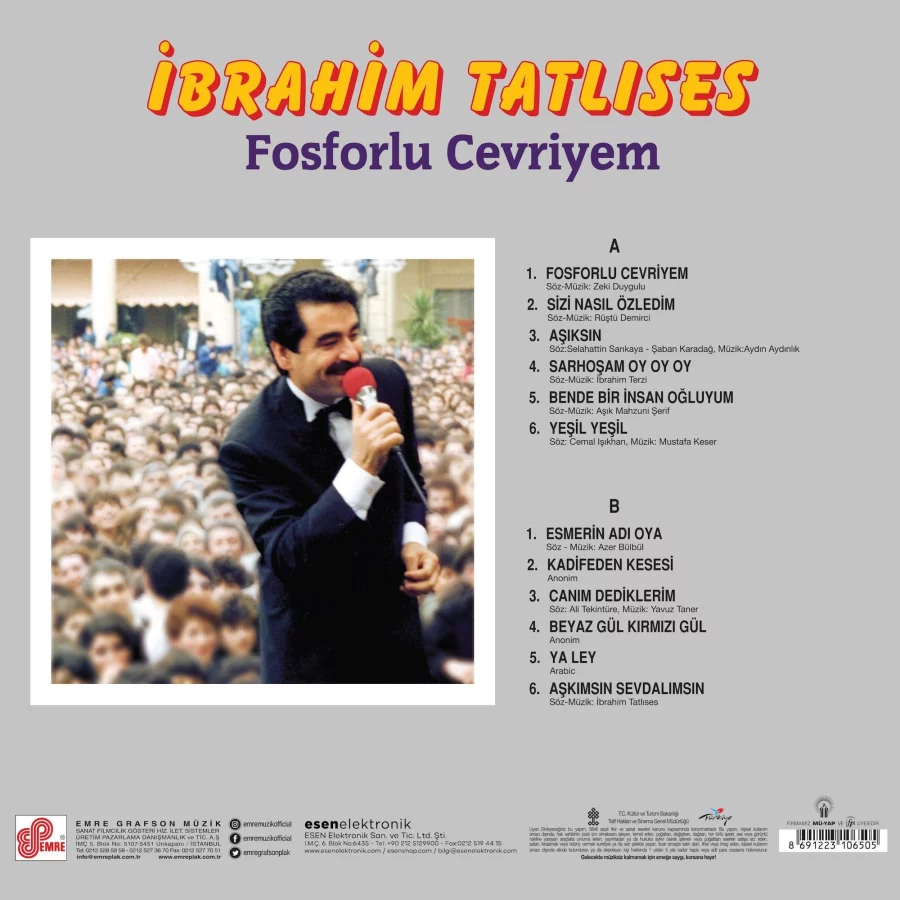 İbrahim Tatlıses - Fosforlu Cevriyem (Açılır Kapak Plak) - Görsel 2