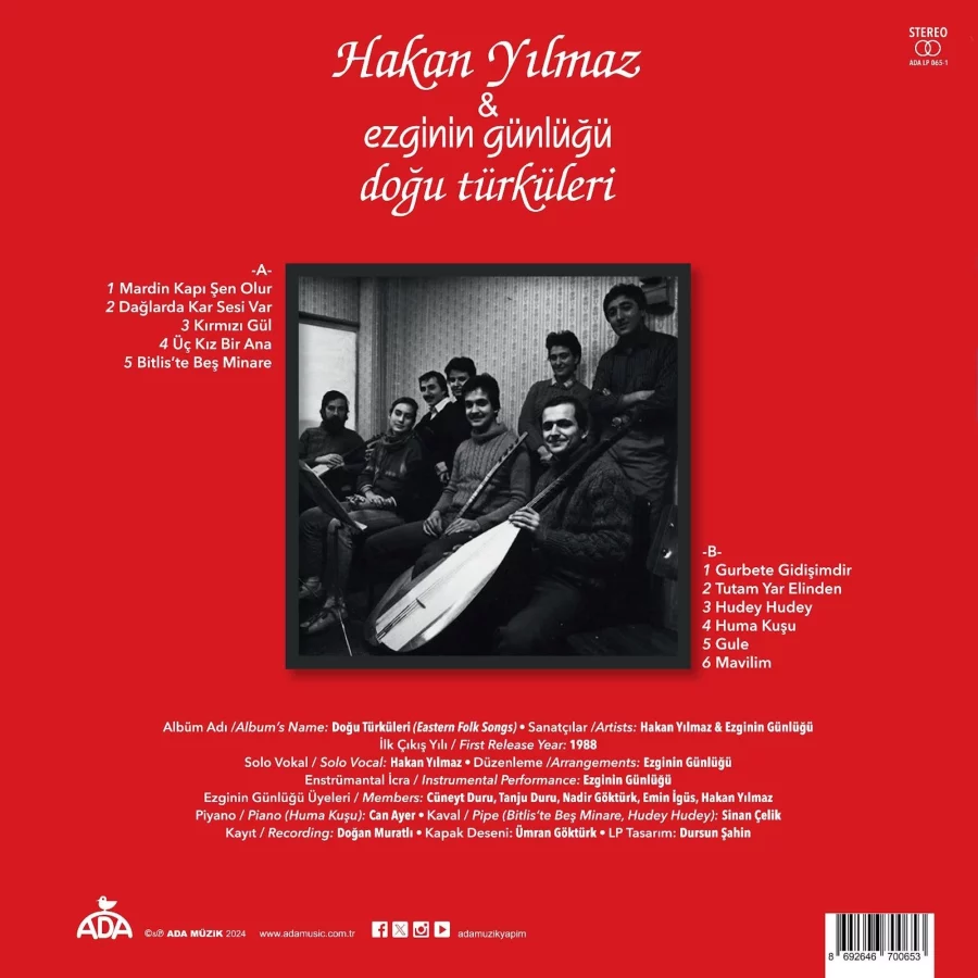 Hakan Yılmaz & Ezginin Günlüğü Doğu Türküleri - Plak - Görsel 2