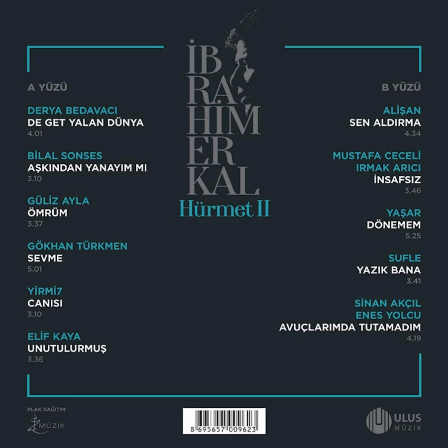 İbrahim Erkal Hürmet 2 - Özel Solid Turkuaz Plak - Görsel 2