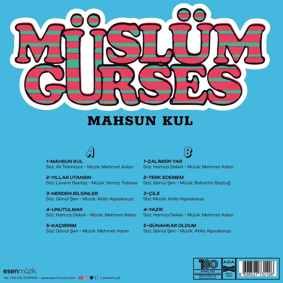 Müslüm Gürses Mahsun Kul - Plak - Görsel 2