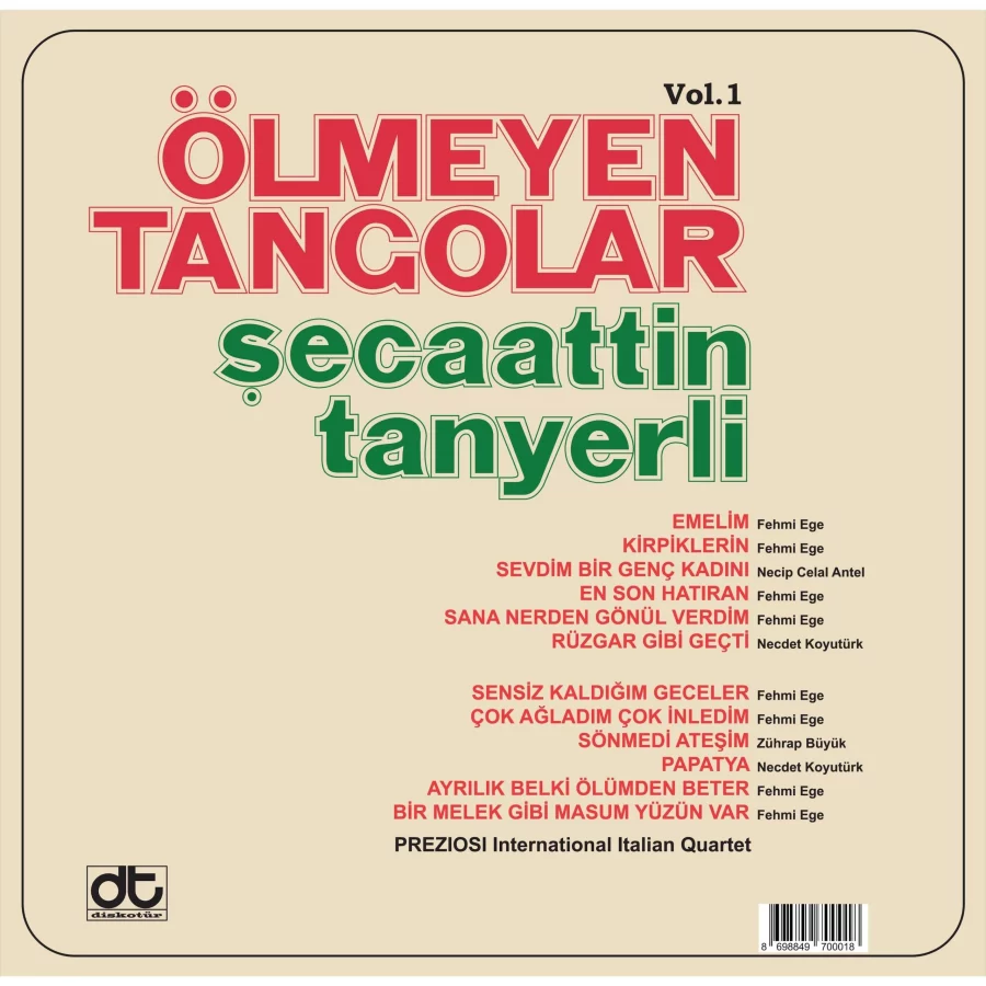 Secaattin Tanyerli Ölmeyen Tangolar Vol.1 - Plak - Görsel 2