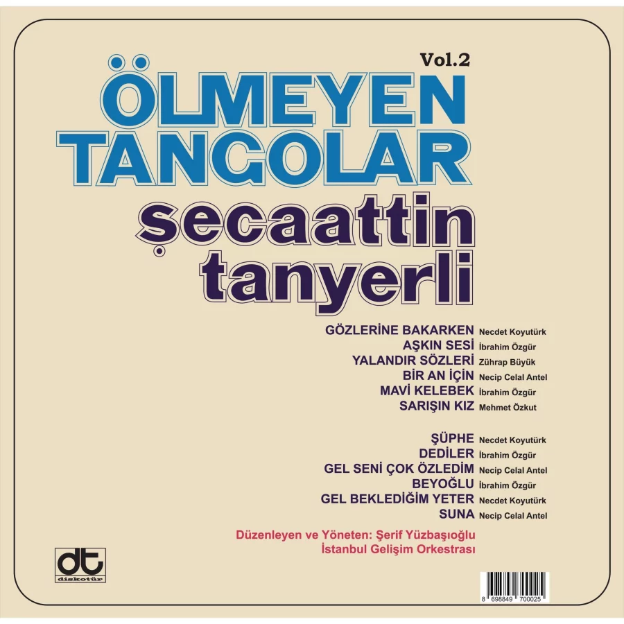 Secaattin Tanyerli Ölmeyen Tangolar Vol.2 - Plak - Görsel 2