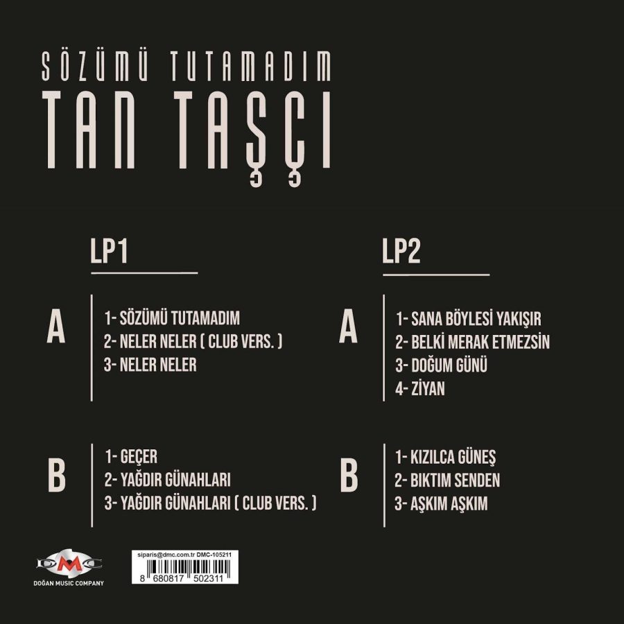 Tan Taşçı Sözümü Tutamadım - 2 Plak - Görsel 2