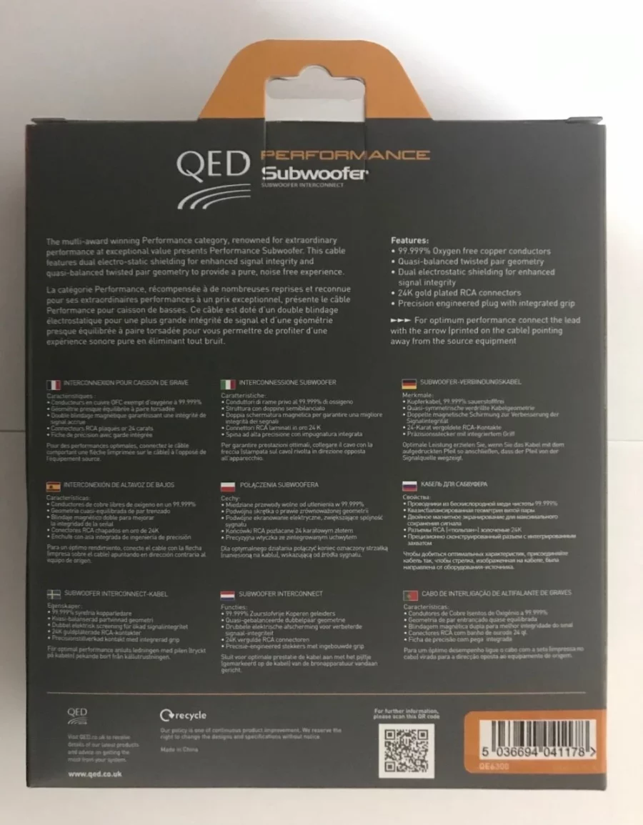 QED QE-6300 Performance Subwoofer Kablosu 3 Metre - Görsel 4