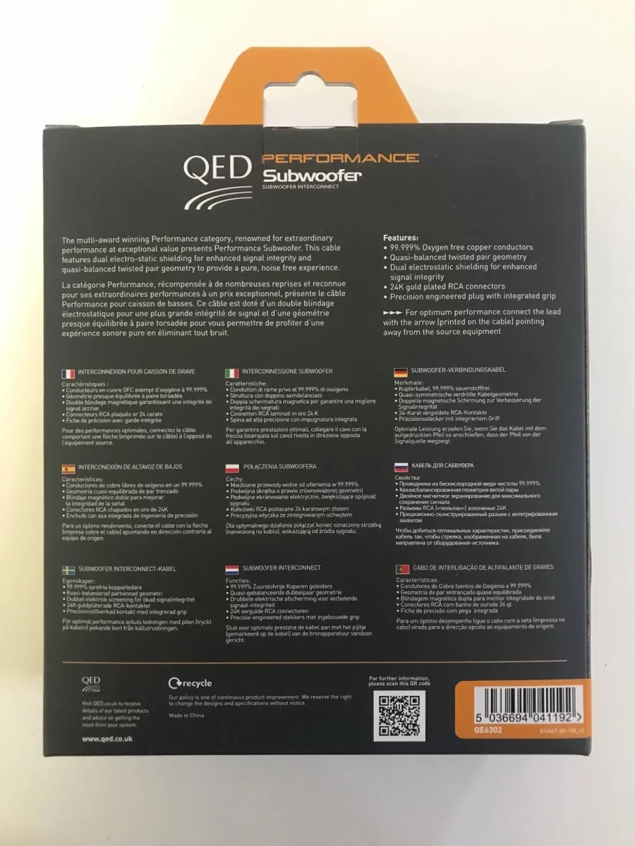 QED QE-6302 Performance Subwoofer Kablosu 10 Metre - Görsel 4