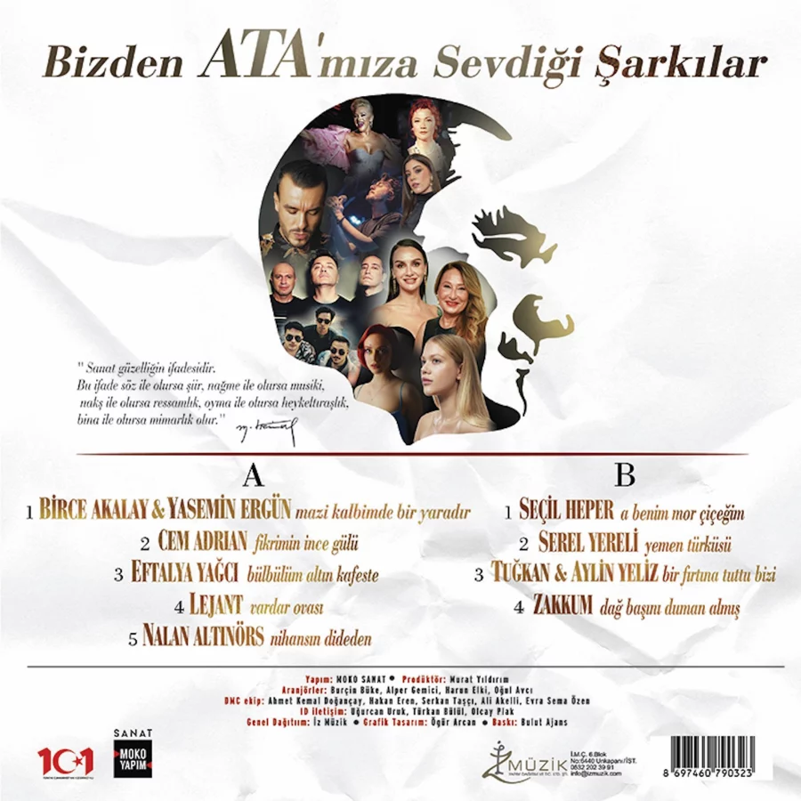 Bizden Ata'mıza Sevdiği Şarkılar - Plak - Görsel 2