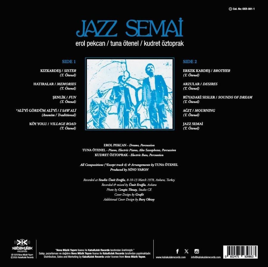 Erol Pekcan / Tuna Ötenel / Kudret Öztoprak - Jazz Semai - Plak - Görsel 2