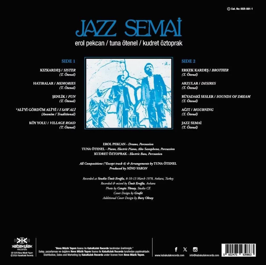 Erol Pekcan / Tuna Ötenel / Kudret Öztoprak - Jazz Semai - Plak - Görsel 2