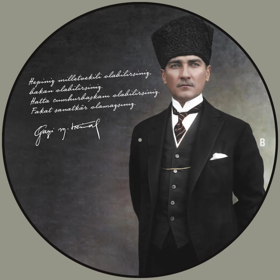 Atatürk'ün Sevdiği Şarkılar - Solist: Ertan Sert ( Numaralı Picture Plak) - Görsel 3