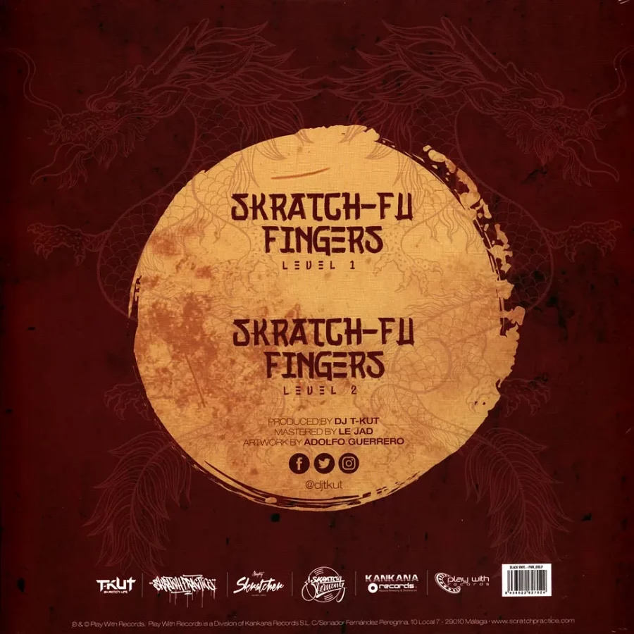 DJ T-Kut Scratch Fu-Fingers Practice Black Vinyl Edition - 12inch - Görsel 2