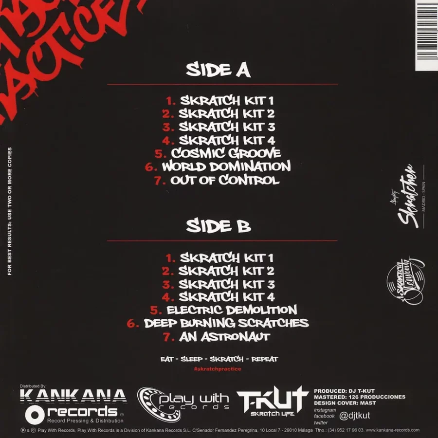 DJ T-Kut Skratch Practice Clear Vinyl Edition - Görsel 2