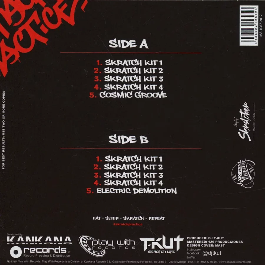 DJ T-Kut Skratch Practice Clear Vinyl Edition - 7inch - Görsel 2