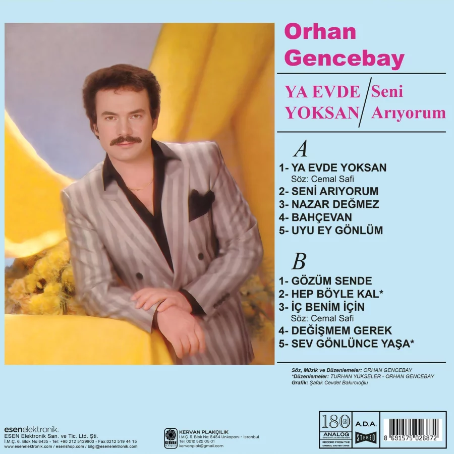 Orhan Gencebay Ya Evde Yoksan - Plak - Görsel 2