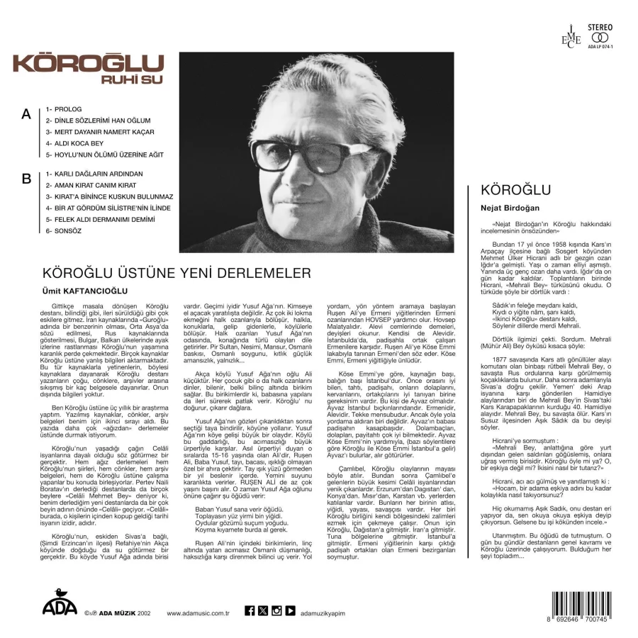 Ruhi Su Köroğlu - Plak - Görsel 2