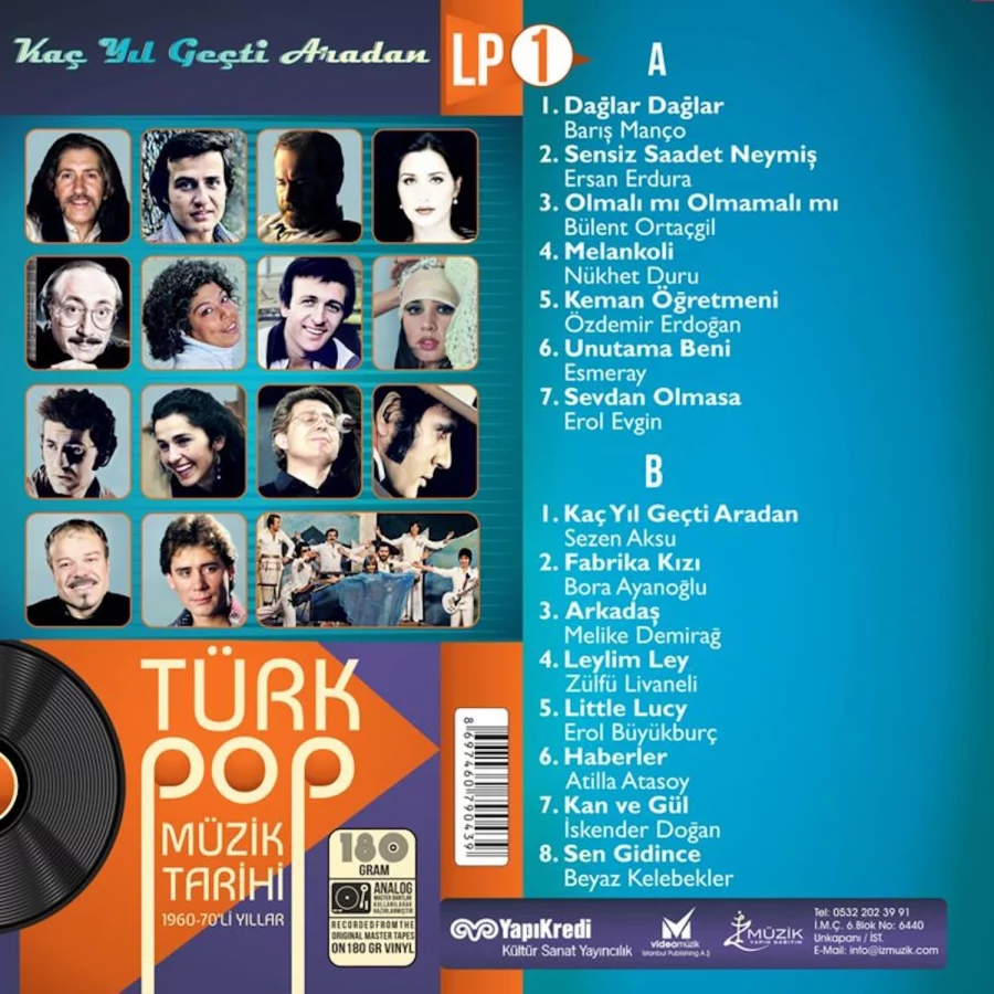 Türk Pop Müzik Tarihi 1960-70'lı Yıllar / LP Vol.1 (Renkli Plak) - Görsel 2