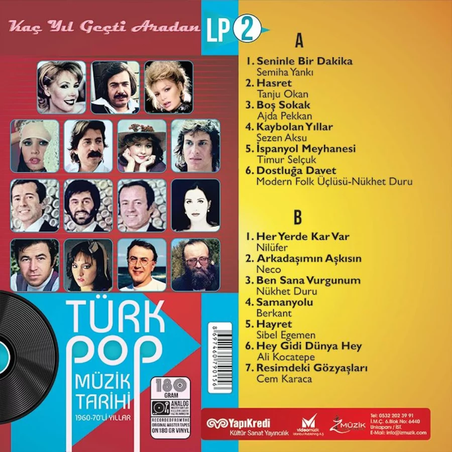 Türk Pop Müzik Tarihi 1960-70'lı Yıllar / LP Vol.2 (Renkli Plak) - Görsel 2