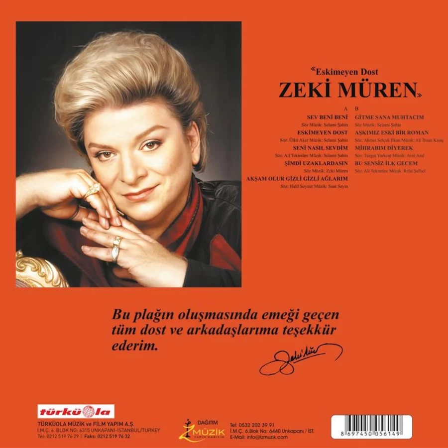 Zeki Müren - Eskimeyen Dost (Renkli Plak) - Görsel 2