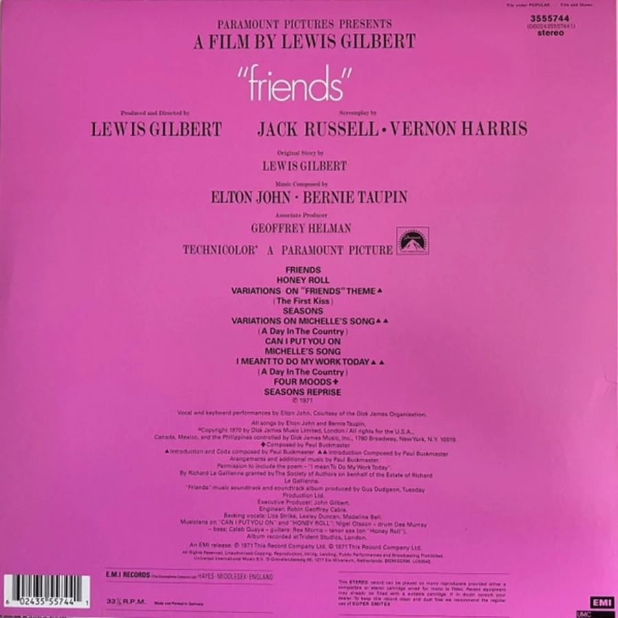 Elton John - Friends (Plak) - Görsel 2