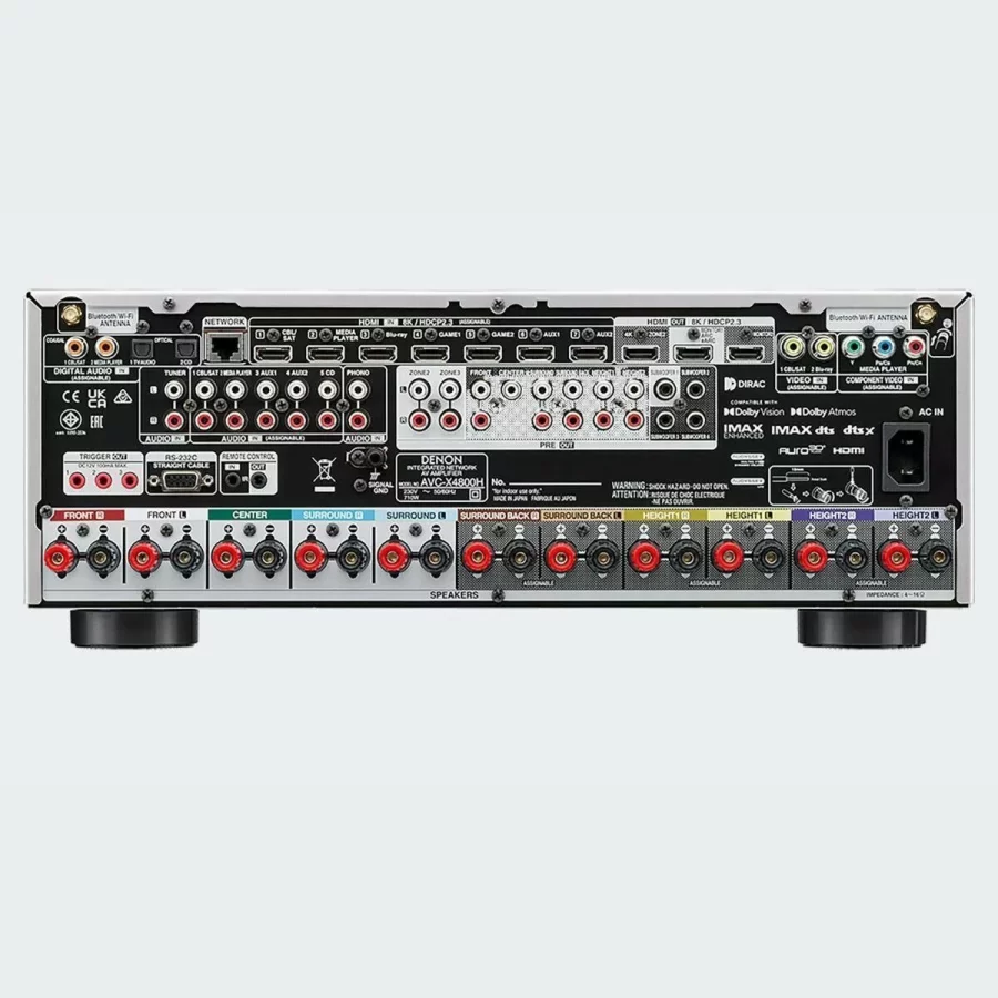 Denon AVC-X4800H 9.4 Ch 8K AV Amplifier Black - Görsel 2