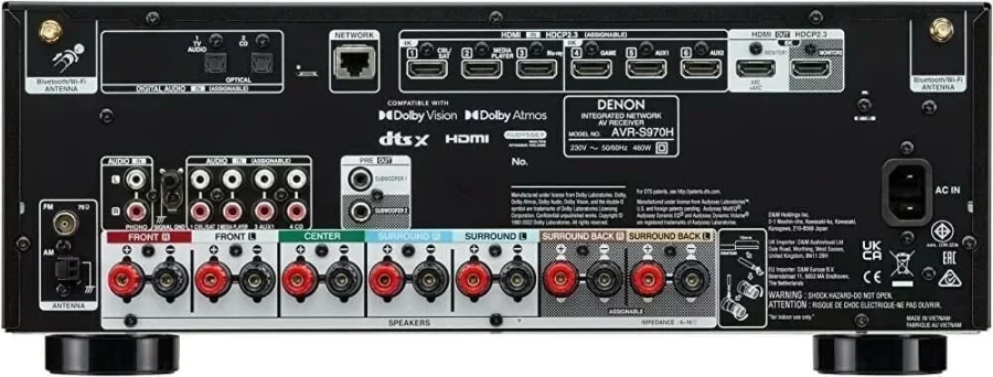 Denon AVR-S970H 7.2ch 8K AV Receiver Amplifier - Görsel 3