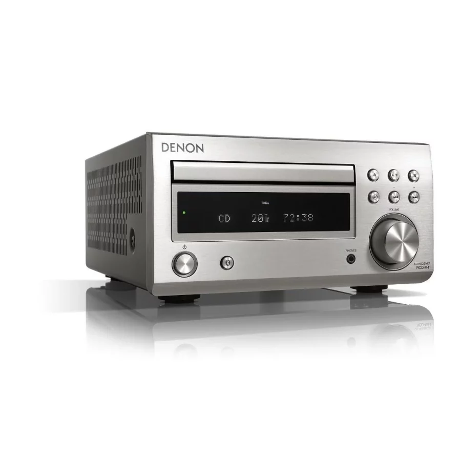 Denon RCD M 41 Micro HiFi CD & Bluetooth Receiver Silver - Görsel 2