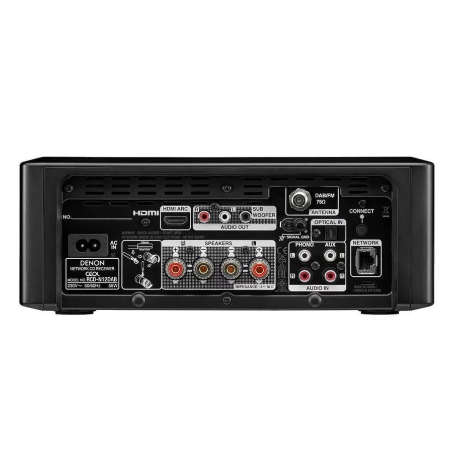Denon RCD-N12DAB CD&Network Receiver Siyah - Görsel 2