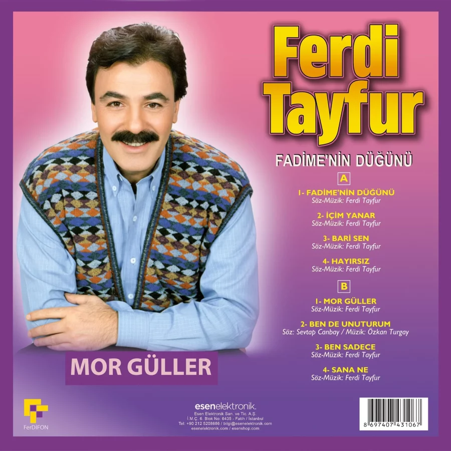 Ferdi Tayfur - Mor Güller / Fadime'nin Düğünü (Plak) - Görsel 2