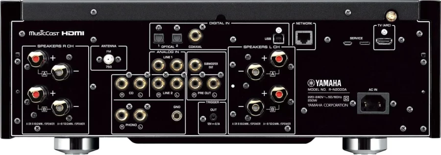 Yamaha R-N2000A Network Stereo Receiver Amfi Gri - Görsel 2
