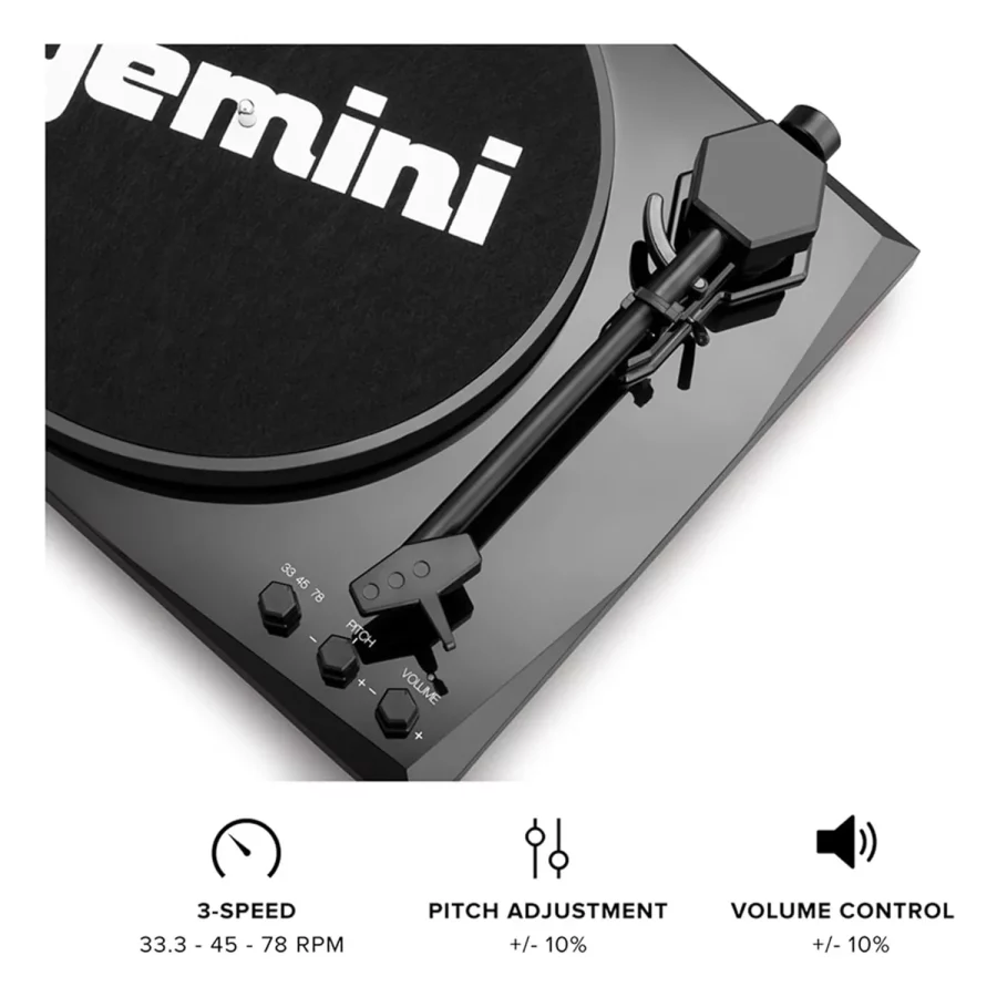 Gemini TT-900 Bluetooth Stereo Turntable Paket Siyah - Görsel 3