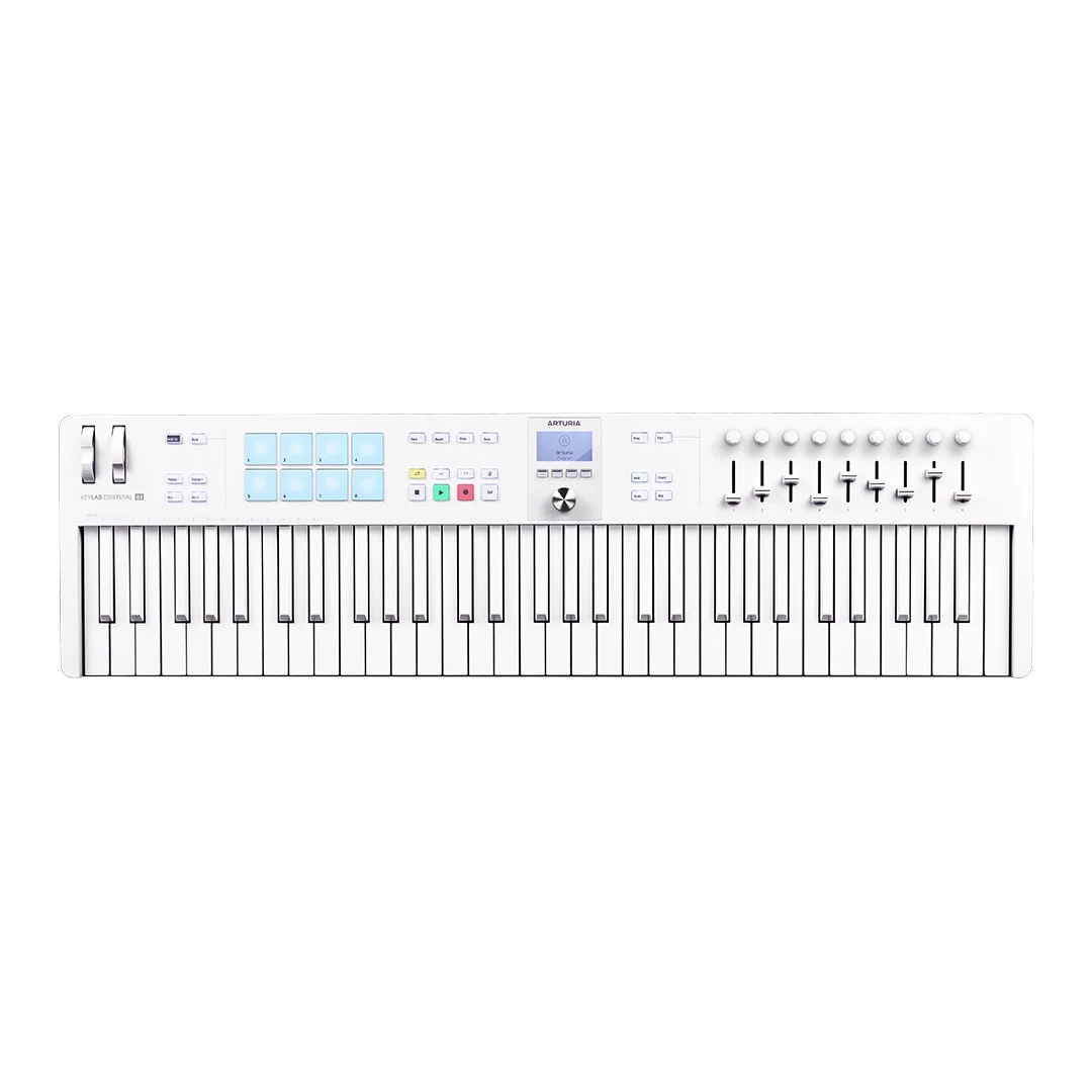 arturia-keylab-essential-61-mk3-alpine-white-a Arturia KeyLab Essential 61 Mk3 Alpine White - Görsel 1