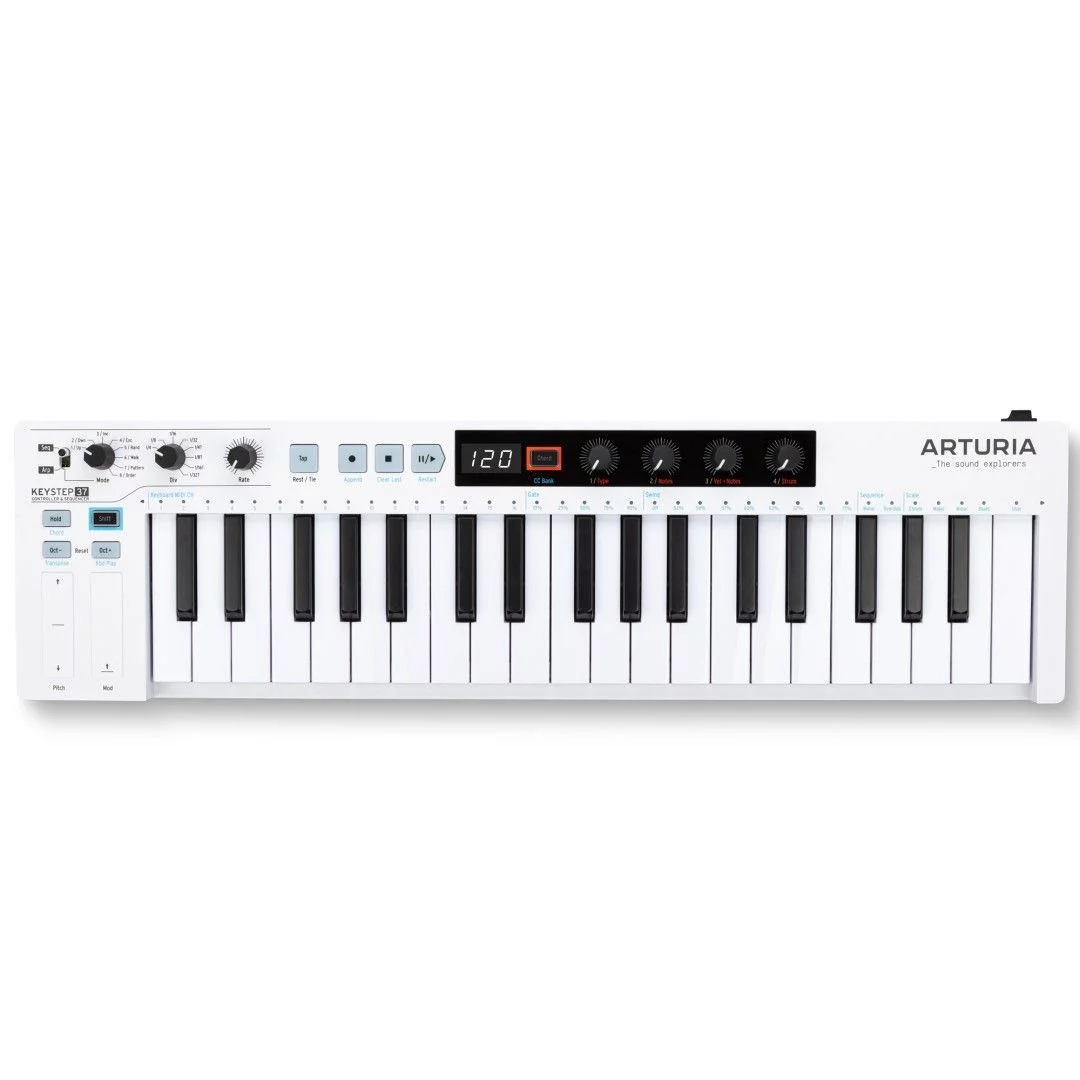 arturia-keystep-37-beyaz-midi-klavye Arturia KeyStep 37 Beyaz MIDI Klavye - Görsel 1