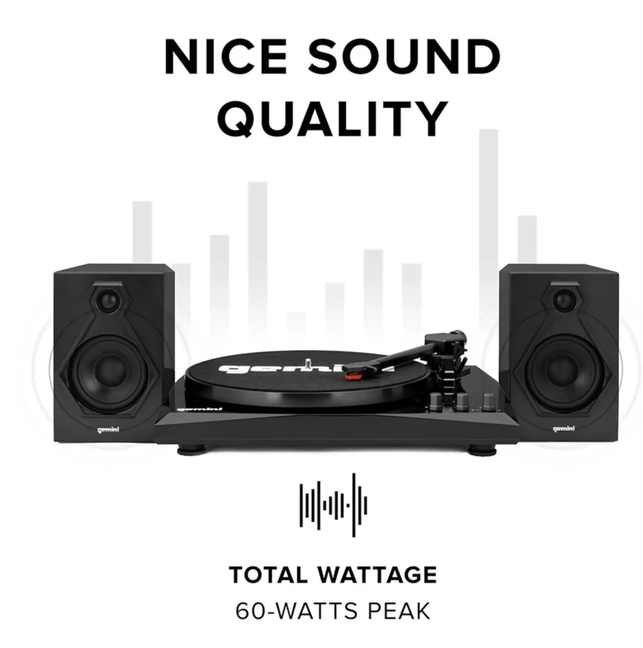 Gemini TT-900 Bluetooth Stereo Turntable Paket Siyah - Görsel 2