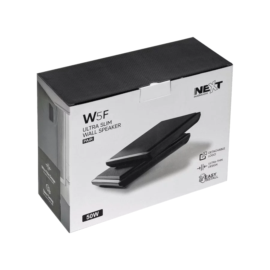 Next Audio W5F Ultra Slim Siyah Duvar Hoparlörü Çift - Görsel 5