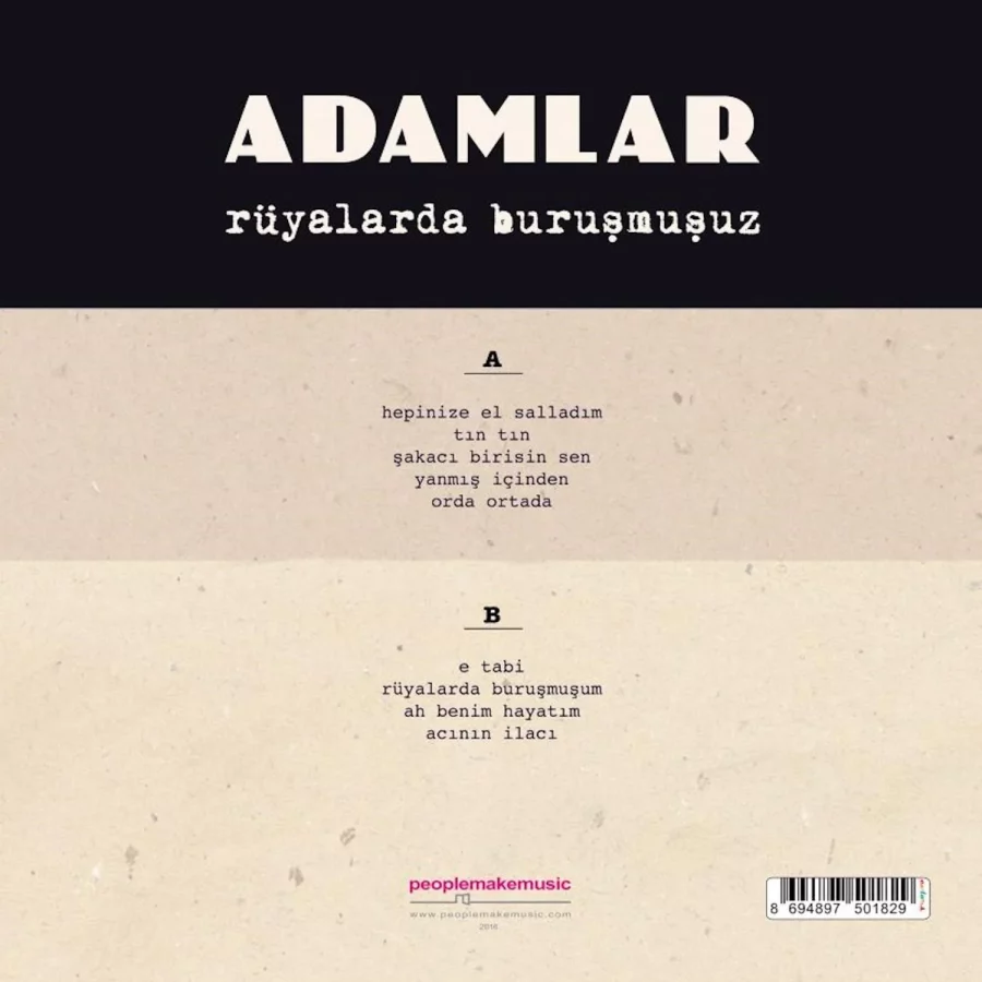 Adamlar - Rüyalarda Buruşmuşuz (Renkli Plak) - Görsel 2