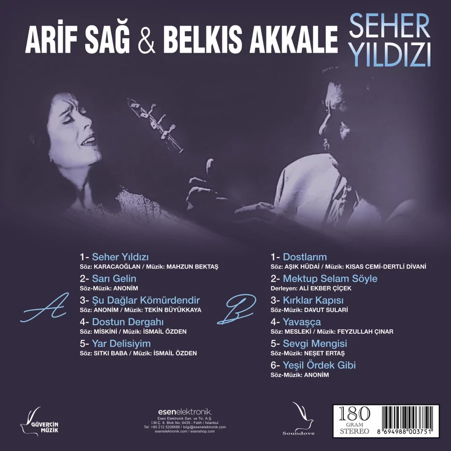 Arif Sağ / Belkıs Akkale - Seher Yıldızı (Plak) - Görsel 2