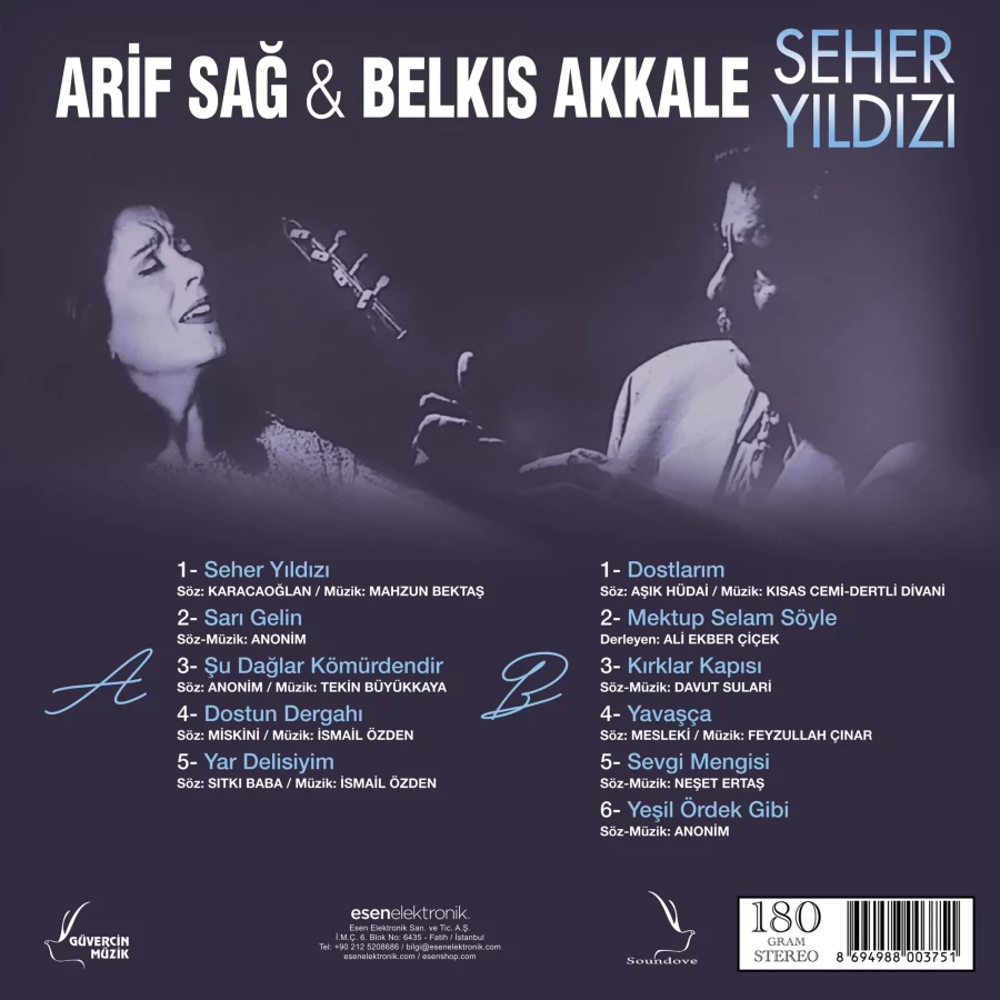 Arif Sağ / Belkıs Akkale - Seher Yıldızı (Plak) - Görsel 2