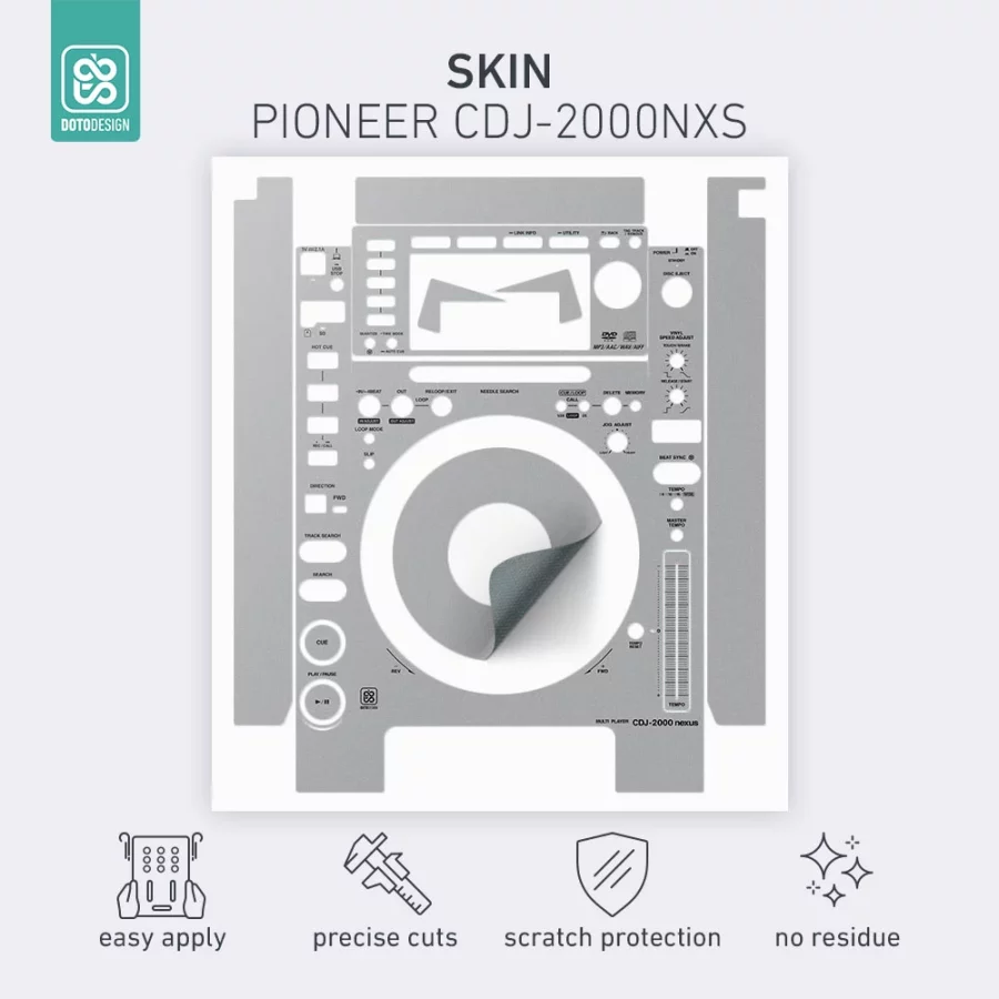 Doto Design Skin CDJ-2000 NXS Nardo Grey Çift - Görsel 2