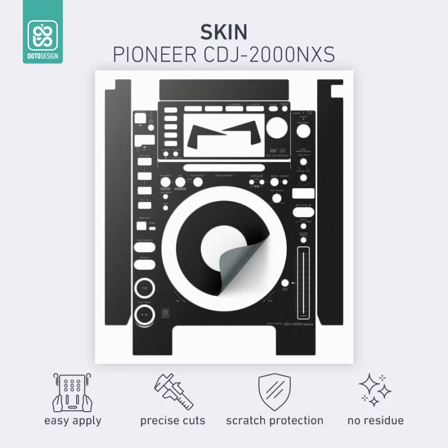 Doto Design Skin CDJ-2000 NXS Night Black Çift - Görsel 2