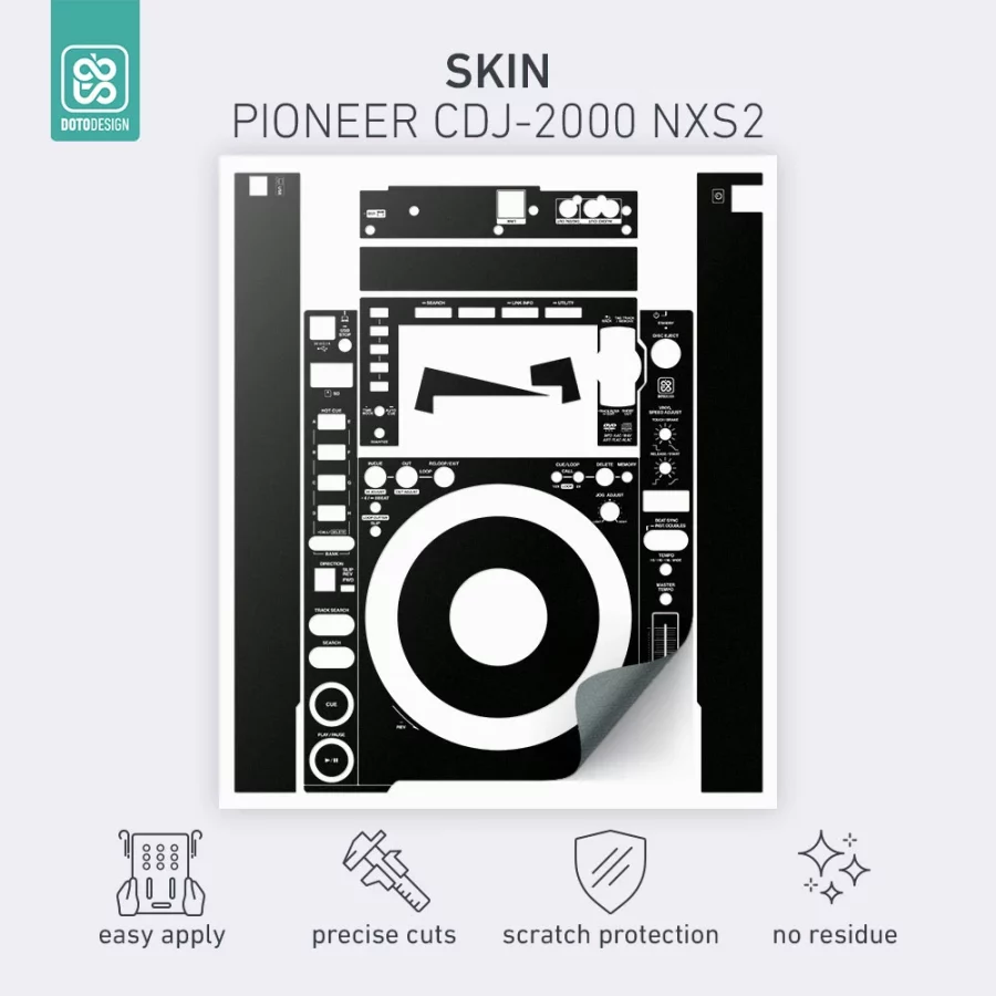 Doto Design Skin CDJ-2000 NXS2 Black Çift - Görsel 2