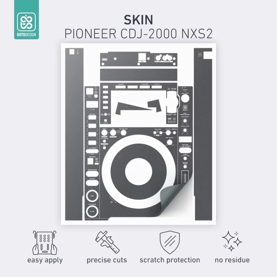 Doto Design Skin CDJ-2000 NXS2 Graphite Grey Çift - Görsel 2