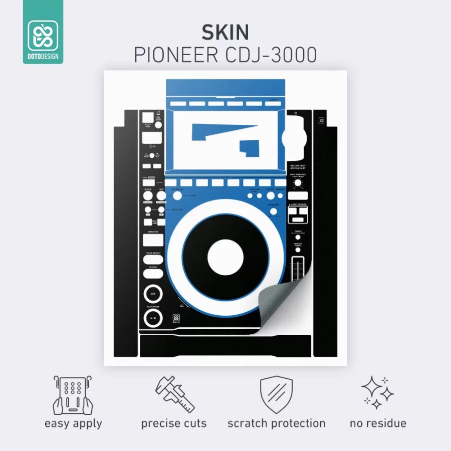 Doto Design Skin CDJ-3000 Blue DVS Çift - Görsel 2
