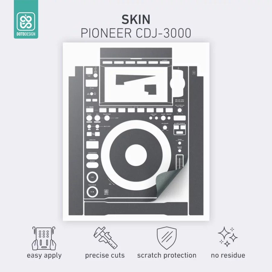 Doto Design Skin CDJ-3000 Graphite Grey Çift - Görsel 2