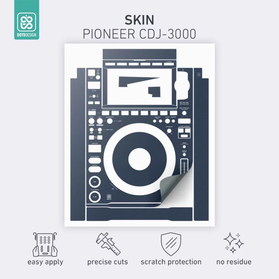 Doto Design Skin CDJ-3000 Midnight Blue Çift - Görsel 2
