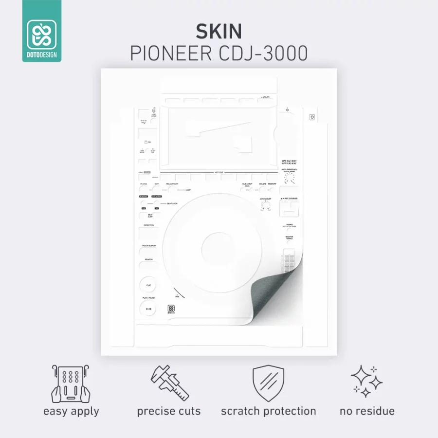 Doto Design Skin CDJ-3000 White Çift - Görsel 2