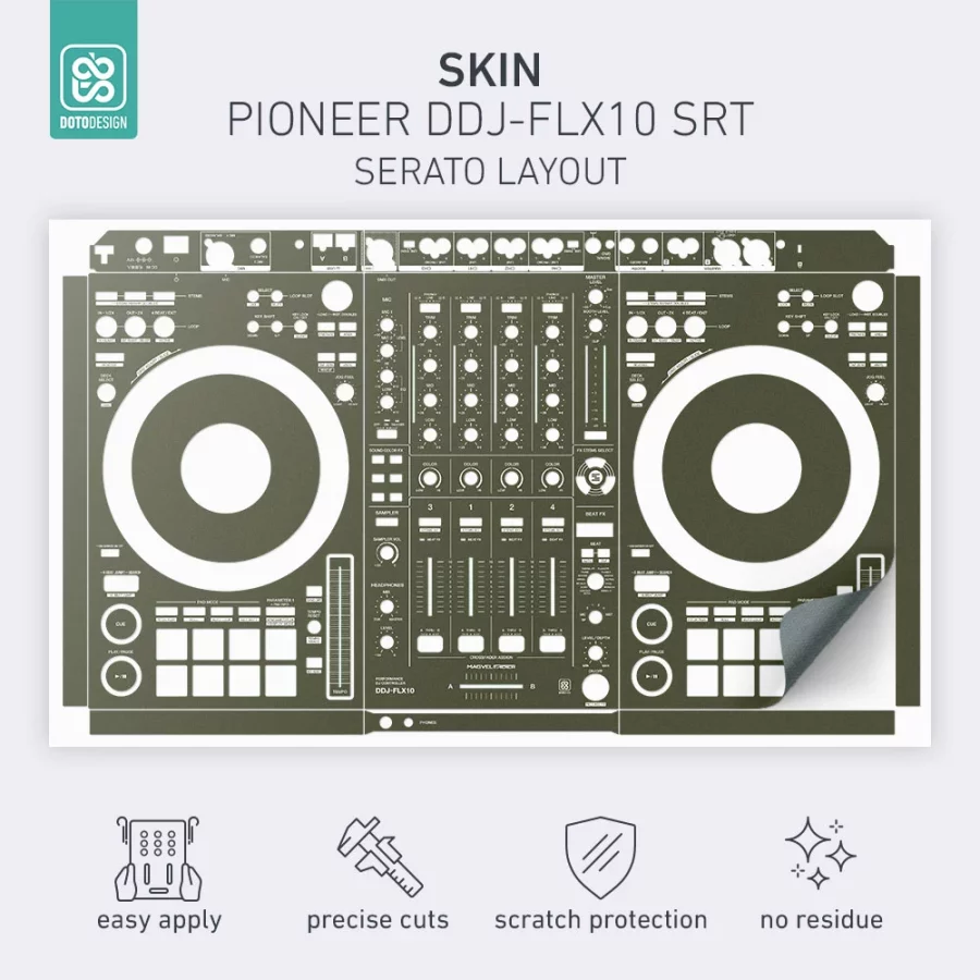 Doto Design Skin DDJ-FLX10 SRT Army Green - Görsel 2